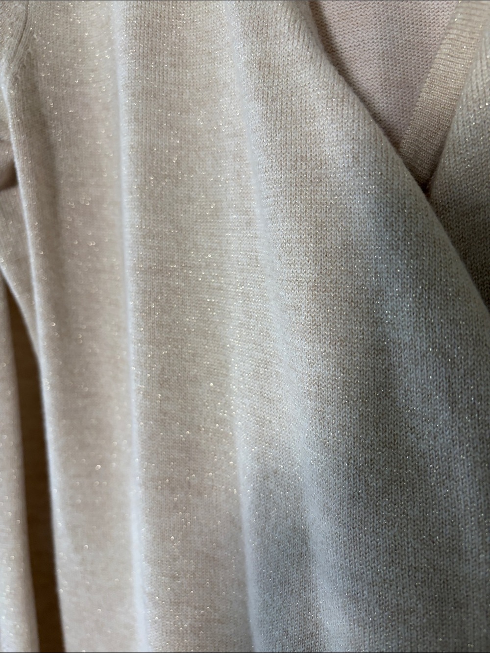 Lilly Pulitzer Neutral Beige/Gold Wrap-Front Cardigan - Picture 3 of 4